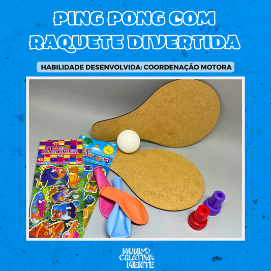 Ping Pong com Raquete Divertida