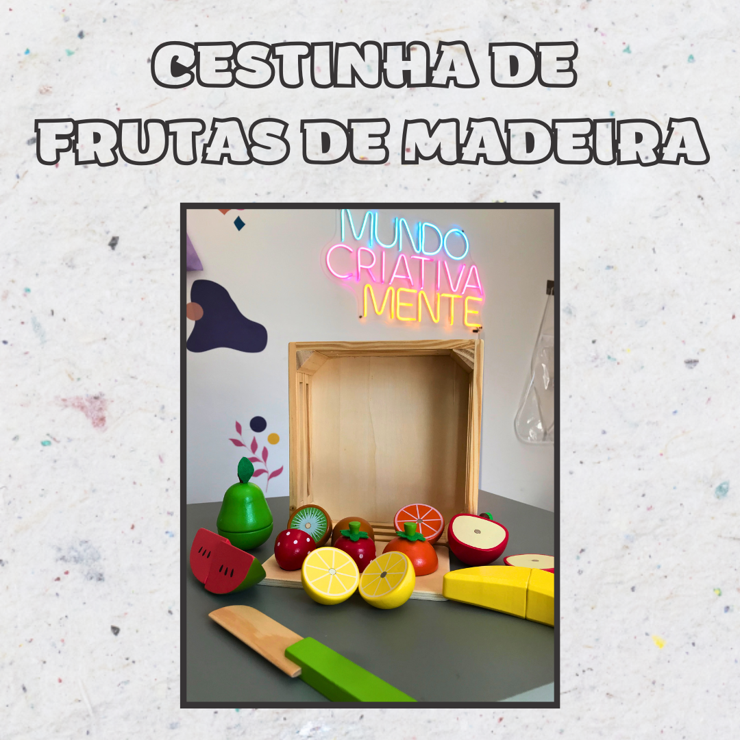 Cestinha de Frutas de Madeira - Montessori