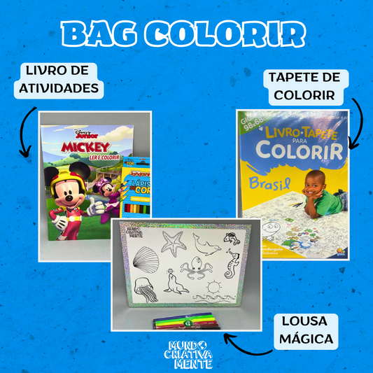 Bag Colorir - 3 brincadeiras