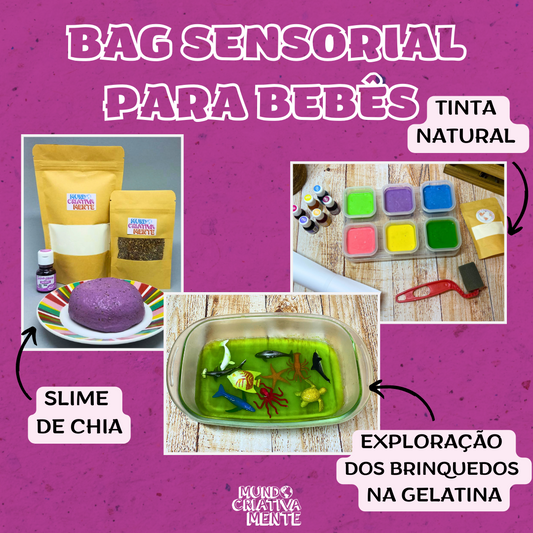 Bag Sensorial bebes - 3 atividades