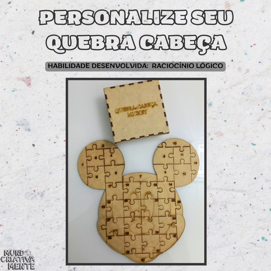 Personalize seu quebra cabeça do Mickey