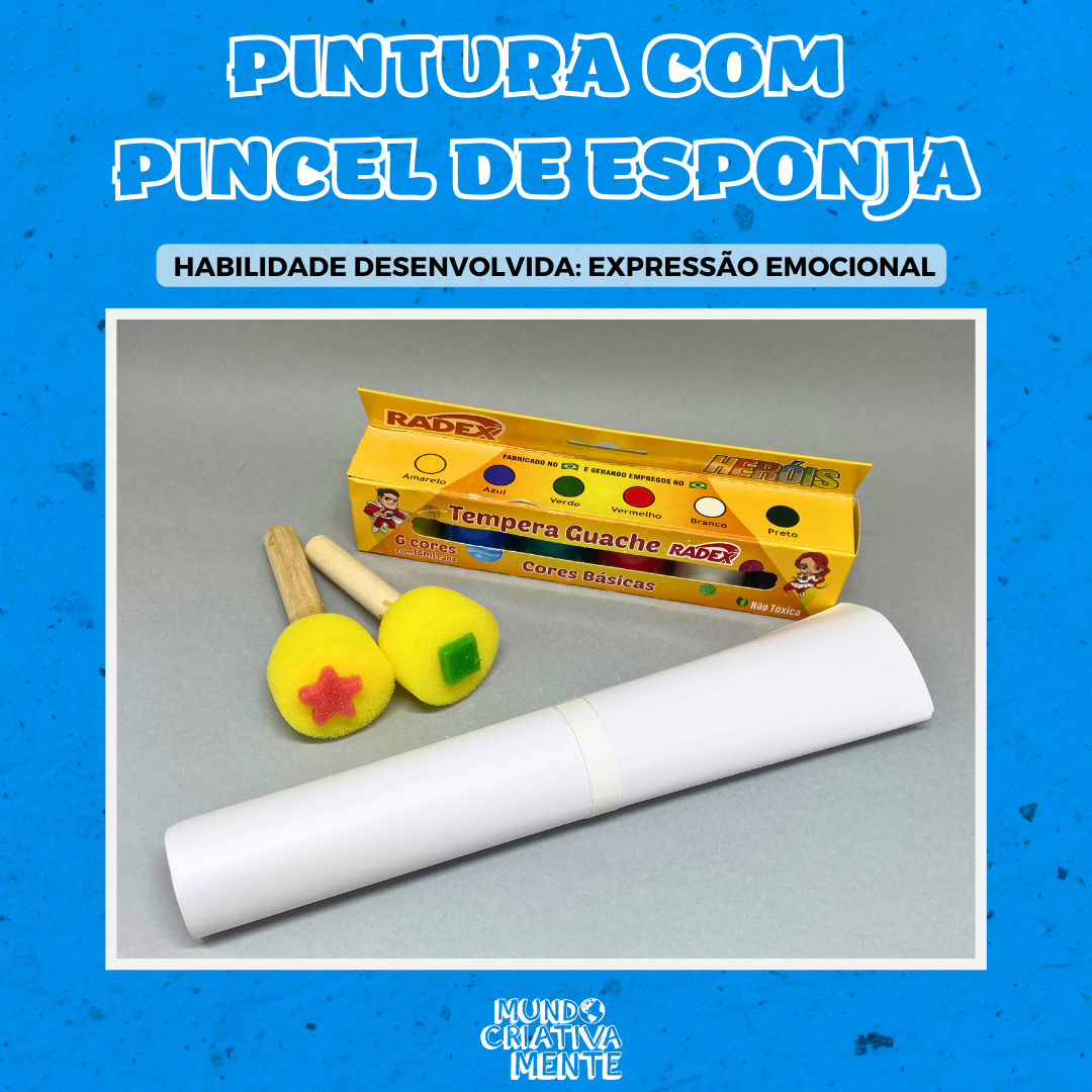 Pintura com pincel de esponja