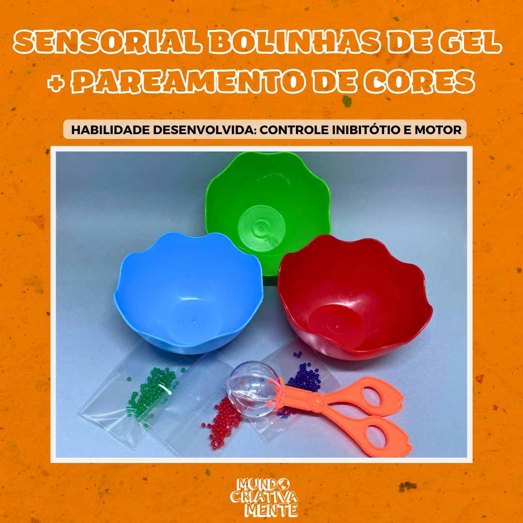 Sensorial com bolinhas de gel + pareamento